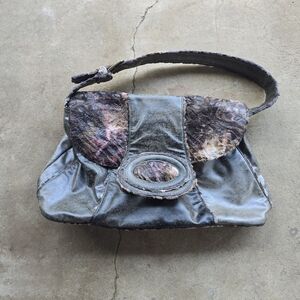 vtg y2k faux fur Submersive Steampunk Grunge euro Dystopian purse